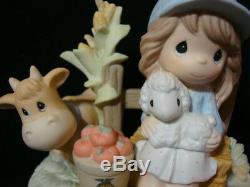 T Precious Moments-Rare Set Of 2-LE/1200 Worldwide-FFA Exclusive-Farmer Girl+Boy