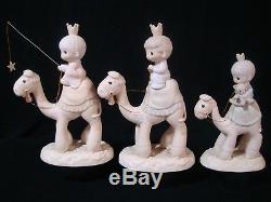 T Precious Moments-Reg/Large Nativity-3 Kings/Camels-$475V-Cross Marks