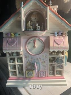 VNTG Enesco Precious Moments Toyland Illuminated Musical Action Clock WORKS 90s
