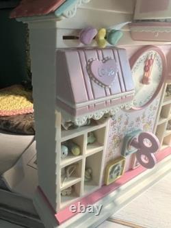 VNTG Enesco Precious Moments Toyland Illuminated Musical Action Clock WORKS 90s
