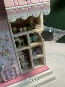VNTG Enesco Precious Moments Toyland Illuminated Musical Action Clock WORKS 90s