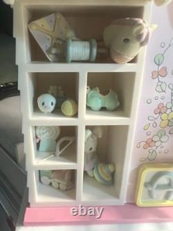 VNTG Enesco Precious Moments Toyland Illuminated Musical Action Clock WORKS 90s