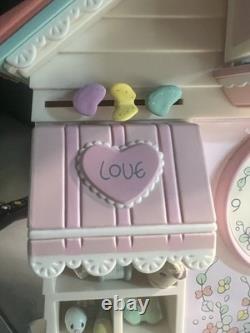 VNTG Enesco Precious Moments Toyland Illuminated Musical Action Clock WORKS 90s