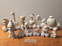 VTG 12 PC PRECIOUS MOMENTS BIRTHDAY TRAINCLOWN, YRS 1-10, BABY EUC WithO BOX