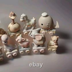 VTG 12 PC PRECIOUS MOMENTS BIRTHDAY TRAINCLOWN, YRS 1-10, BABY EUC WithO BOX