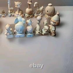 VTG 12 PC PRECIOUS MOMENTS BIRTHDAY TRAINCLOWN, YRS 1-10, BABY EUC WithO BOX