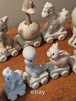 VTG 12 PC PRECIOUS MOMENTS BIRTHDAY TRAINCLOWN, YRS 1-10, BABY EUC WithO BOX