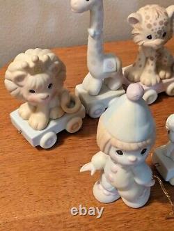 VTG 12 PC PRECIOUS MOMENTS BIRTHDAY TRAINCLOWN, YRS 1-10, BABY EUC WithO BOX