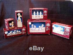 VTG PRECIOUS MOMENTS MINI PEWTER NATIVITY 19 PIECES IN ORIGINAL BOXES With WALL