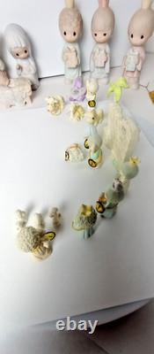 VTG Precious Moments Come Let Us Adore Him 5 & Nativity Set 1 1/2-28 pcs withBox