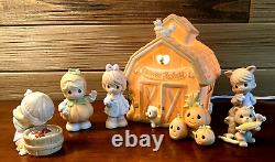 VTG Precious Moments Fall Festival #732494 7 Piece Set (Lighted) RETIRED Enesco