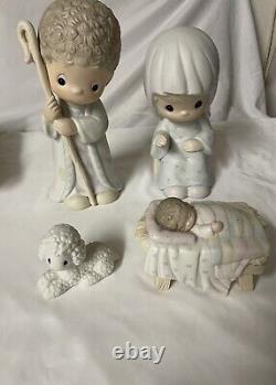 VTG Precious Moments Nativity 9 Set Oh Come Let Us Adore Him 1987