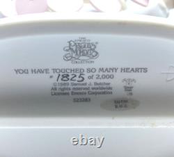 VTG Precious Moments You Have Touched So Many Hearts withbox and glass holder