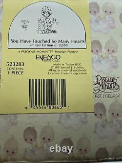 VTG Precious Moments You Have Touched So Many Hearts withbox and glass holder