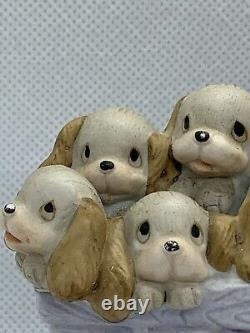 Vintage 1977 Precious Moments Free Puppies God Loveth a Cheerful Giver Enesco