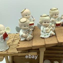 Vintage 1980 Precious Moments Nativity 13 Figurines Manger Bonus Angels Read