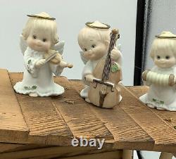 Vintage 1980 Precious Moments Nativity 13 Figurines Manger Bonus Angels Read