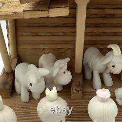 Vintage 1980 Precious Moments Nativity 13 Figurines Manger Bonus Angels Read