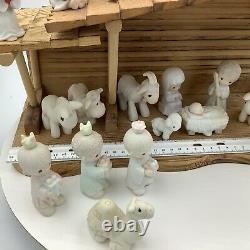 Vintage 1980 Precious Moments Nativity 13 Figurines Manger Bonus Angels Read