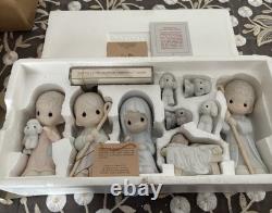 Vintage 1984 Precious Moments Come Let Us Adore Him Nativity Set WithCassette
