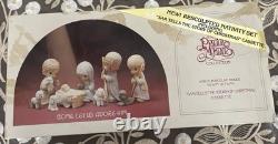 Vintage 1984 Precious Moments Come Let Us Adore Him Nativity Set WithCassette
