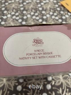 Vintage 1984 Precious Moments Come Let Us Adore Him Nativity Set WithCassette