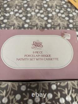 Vintage 1984 Precious Moments Come Let Us Adore Him Nativity Set WithCassette