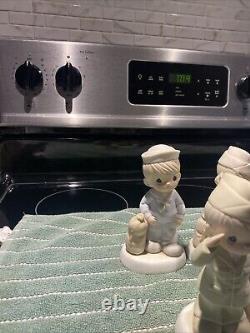 Vintage 1991 Precious Moments bless Those All Who Served 5 Figurines Total