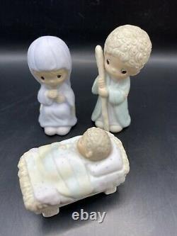 Vintage Enesco 1982 Precious Moments 11 Pc Nativity Come Let Us Adore Him WithBox