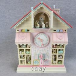 Vintage Enesco Precious Moments Toyland Windup Musical Action Clock WORKS 90s