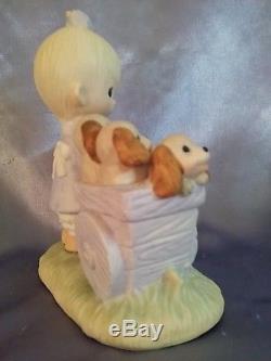 Vintage Jonathan and David Precious Moments God Loveth a Cheerful Giver Figurine