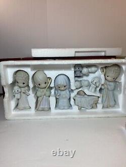 Vintage New Open Box 1986 9 Piece Precious Moments The Nativity 104000