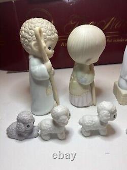 Vintage New Open Box 1986 9 Piece Precious Moments The Nativity 104000