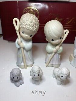 Vintage New Open Box 1986 9 Piece Precious Moments The Nativity 104000