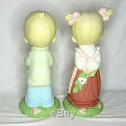 Vintage Precious Moments Boy Girl Statues Figurines 17 Couple 2718 2719 Tall