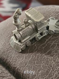Vintage Precious Moments Chapel Pewter Mini Train Set of 17 Pieces RARE Find