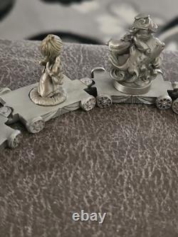 Vintage Precious Moments Chapel Pewter Mini Train Set of 17 Pieces RARE Find