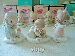 Vintage Precious Moments Growing In Grace Figurines Ages 1 9 BEAUTIFUL