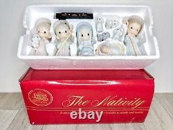Vintage Precious Moments Nativity Set 9 Pc Come Let Us Adore Him Box 104000 5