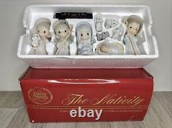 Vintage Precious Moments Nativity Set 9 Pc Come Let Us Adore Him Box 104000 5