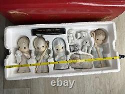 Vintage Precious Moments Nativity Set 9 Pc Come Let Us Adore Him Box 104000 5