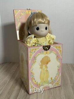 Vintage RARE Summer Precious Moments Enesco Music Box Jack in the box Porcelain