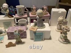Vintage, Retired Lot Of Precious Moments Figurines. Most With Boxes & Hang tags
