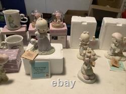 Vintage, Retired Lot Of Precious Moments Figurines. Most With Boxes & Hang tags