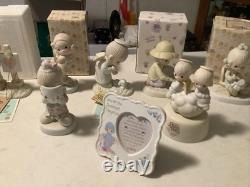 Vintage, Retired Lot Of Precious Moments Figurines. Most With Boxes & Hang tags