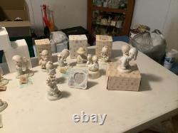 Vintage, Retired Lot Of Precious Moments Figurines. Most With Boxes & Hang tags