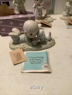 Vintage, Retired Lot Of Precious Moments Figurines. Most With Boxes & Hang tags