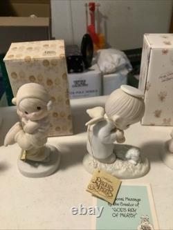 Vintage, Retired Lot Of Precious Moments Figurines. Most With Boxes & Hang tags