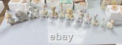 Vintage precious Moments Birthday Train Newborn-10 With Boxes