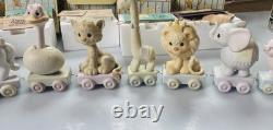 Vintage precious Moments Birthday Train Newborn-10 With Boxes